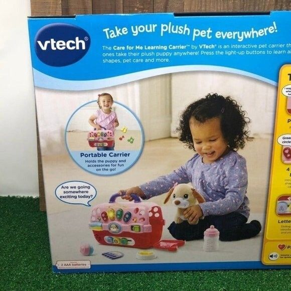 Vtech Care for Me Learning Carrier Puppy Dog Toy Set Infant Toddler Sounds NEW - Picture 9 of 10